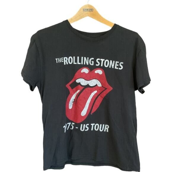 The Rolling Stones 1975 US Tour Black T-Shirt L - Picture 2 of 12